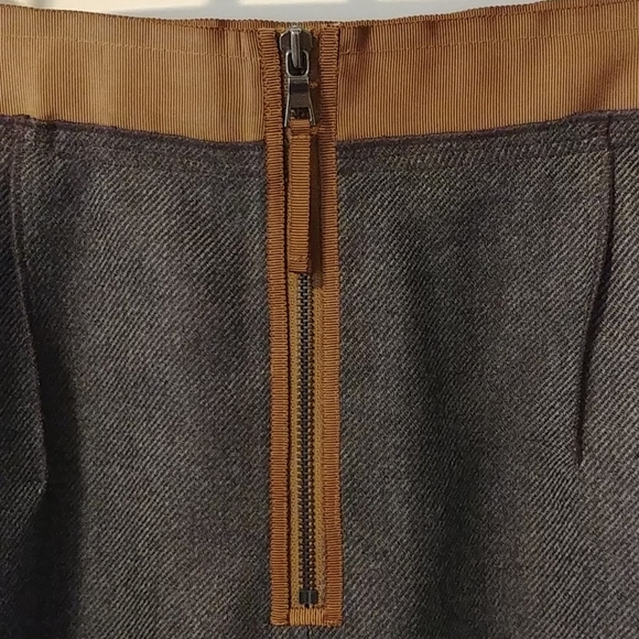 LOFT Brown Wool Pencil Skirt - Picture 5 of 7